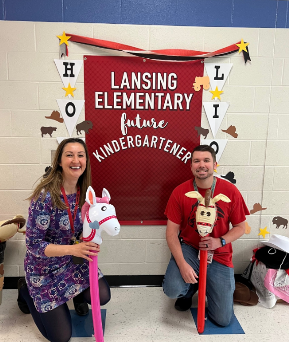 Kindergarten Roundup with Principals Dr. Kolb and Mr. Hays