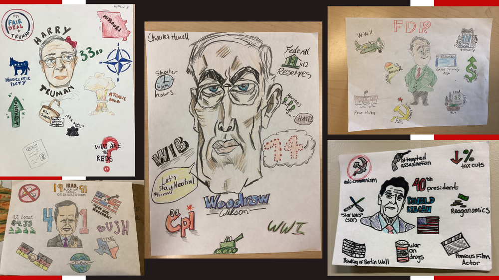 There are incredible lessons, projects, and opportunities for students throughout Lansing High School. To share these initiatives, Dr. Penrose sends an all-staff email with pictures of an assignment, project, or activity and titles it “Name It, Claim It.” The teacher responsible then replies to all staff to briefly explain what the unit is, what they are doing, and any reactions. The email allows teachers to visit other teachers’ classrooms virtually and start conversations about student learning, cross-curricular activities, and differentiation.  The December 3rd “Name It, Claim It” features Social Studies teacher Michael Basler and his American Government students, who were captured in the middle of a highly interactive Gallery Walk.  “This is the American Government classes participating in a ‘Gallery Walk,’” Basler shared.  Gallery walks are not new to the Social Studies department, but this year they are being used with renewed intention across multiple courses. Basler explained that a key focus for the Social Studies PLC in 2025–26 is to strengthen shared instructional practices that students will experience repeatedly as they move through the program.  “One of the 2025–26 initiatives for the social studies PLC department was to establish some shared lessons that we could use from course to course,” he said. “One of those was the use of gallery walks for students to view items like WWI & WWII propaganda, posters from civil rights era, political campaign posters/pamphlets & sketch notes. This would give students some common practice in viewing and evaluating materials & pictures as they progress from World History, American History, American Government & our social studies electives.”  Research, Sketch Notes, and Student Choice  Basler noted that this specific Gallery Walk took place during the Foreign and Domestic Policy Unit in American Government. Students were given the chance to follow their curiosity, selecting a president they were genuinely interested in studying.  “This particular lesson was from our government Foreign and Domestic Policy Unit,” he explained. “We asked students to pick a particular president from the 20th or 21st century that they were interested in learning about.”  From there, students moved into a two-part research and creation process. First, they developed a presidential biography emphasizing both foreign and domestic policy decisions. Then, they transformed that research into visual sketch notes designed to communicate meaning quickly and clearly.  “Students had to research & produce a presidential bio which included information on both Foreign & Domestic policies that were initiated during the presidential term,” Basler said. “The second part of the lesson students were asked to take their presidential bio & created/develop sketch notes of their president.”  The final products were shared publicly in the classroom for peer review and discussion—turning student work into a learning tool for everyone.  “The sketch notes were collected & publish for viewing,” he continued. “Students were required to have a picture or cartoon of the president and images or symbols from the various policies president’s initiated during their term(s).”  Learning From One Another  Once the gallery was up, students circulated through their classmates’ work, evaluating how effectively each sketch-note set communicated its message. Basler emphasized that this stage helps students sharpen both content understanding and visual literacy skills.  “Students then viewed their classmates’ sketch notes to see how effective the sketch notes were in translating a message about the foreign and domestic policies,” he said.  To close the experience, students reflected in writing, choosing the examples they found most successful and explaining why.  “Finally, students were asked to summarize in a short paragraph which sketch notes version they liked the best & explain why,” Basler shared.  A Strategy Students Enjoy—and Teachers Keep Improving  Basler said Gallery Walks have been a consistent success in Social Studies classrooms, because they invite movement, discussion, and active engagement with content.  “Over the years our department has used gallery walks, it’s been a very productive lesson for our classes, and the students have enjoyed the opportunity to do them,” he noted.  He also invited staff to continue the professional conversation by offering ideas for future growth.  “I’ve attached a few from various classes that stood out for various reasons for viewing,” Basler wrote. “Would love to hear thoughts anyone may have on how to improve the lesson or use of gallery walks.”  Basler closed his message with gratitude for the chance to highlight student learning in Government: “Appreciate the opportunity to share what goes on in Government.”