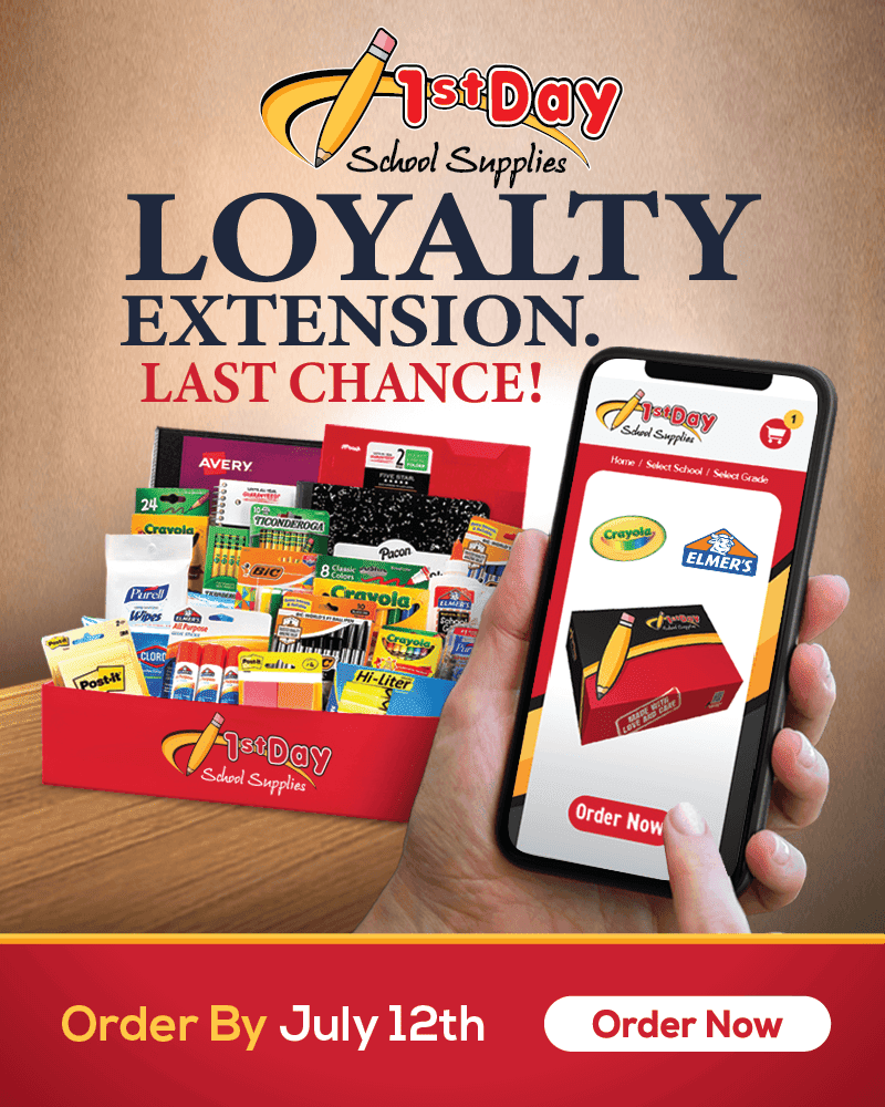 School Supplies Loyalty Extension Graphic