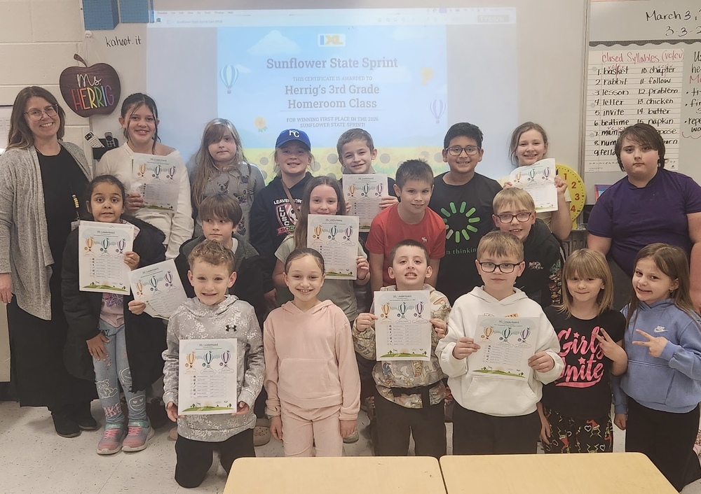 Third Grade Students Sprint to First Place in Sunflower State Challenge