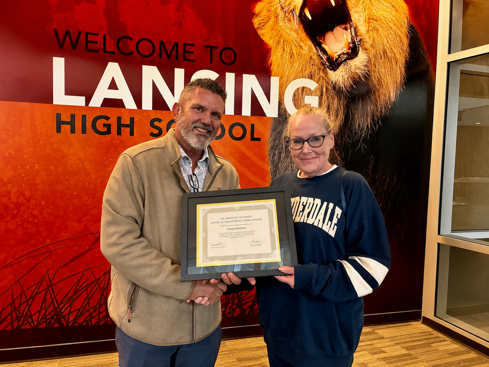 Lansing USD 469 Celebrates Tracey Matthews for 25 Years of Service