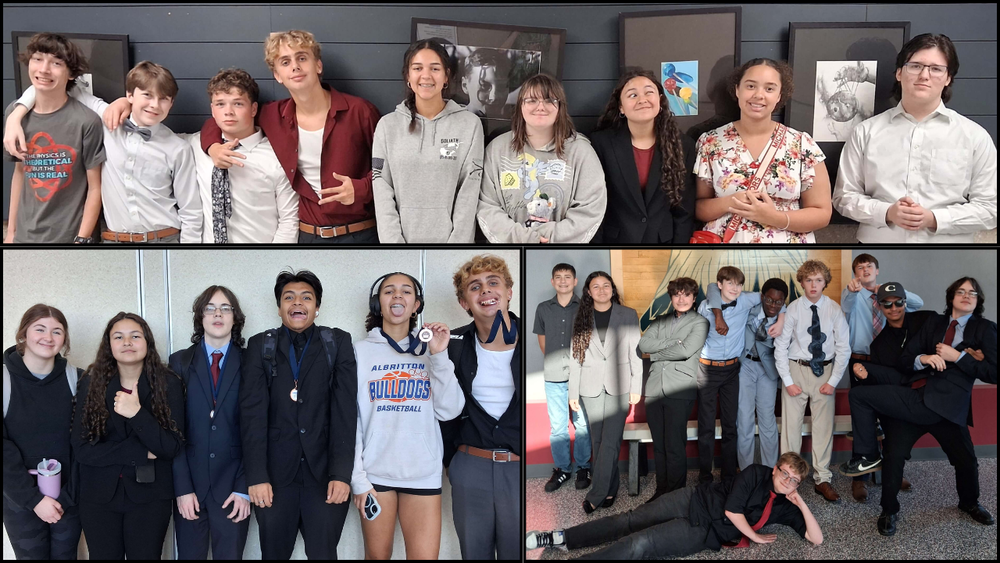 High School Debaters posing for the camera
