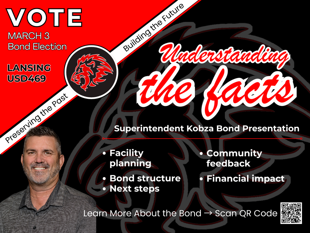 Understanding the Facts: Lansing USD469 Bond Presentation graphic
