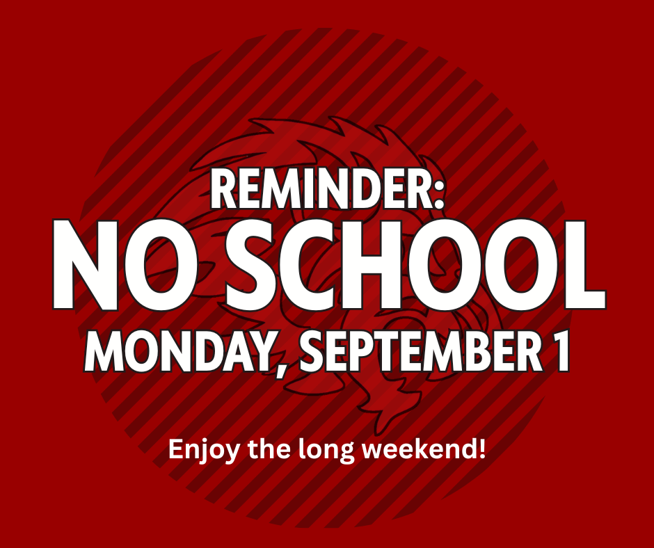 No School on Monday, September 1st