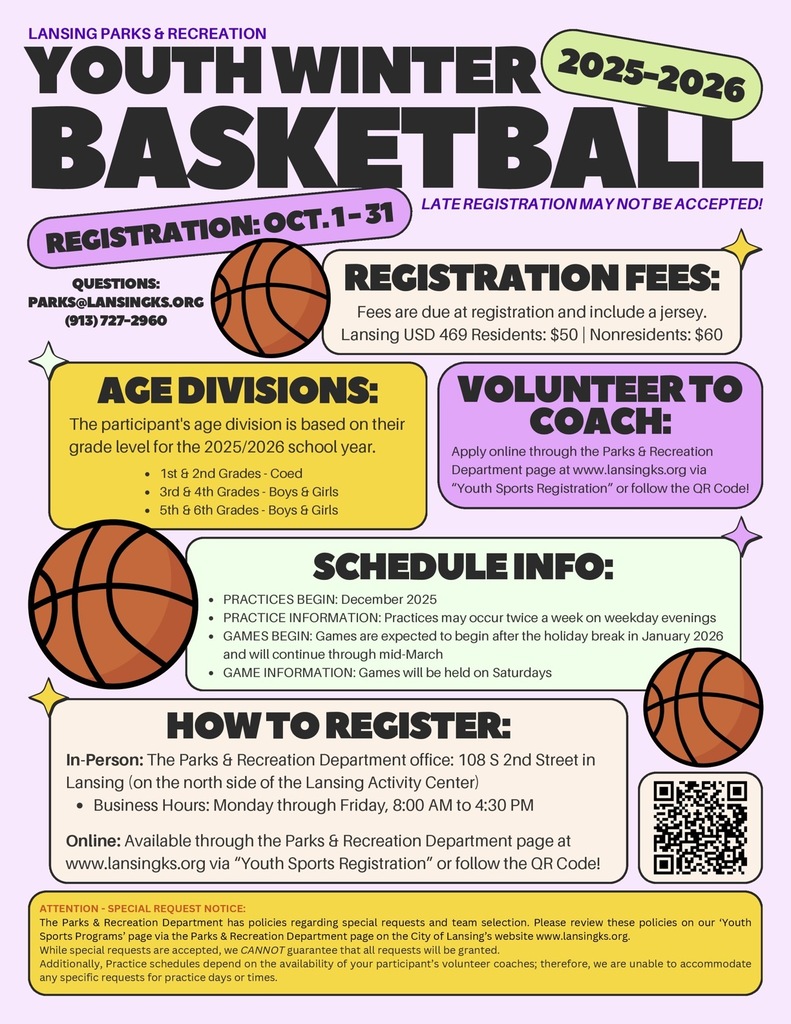 Youth Winter Basketball Registration Graphic