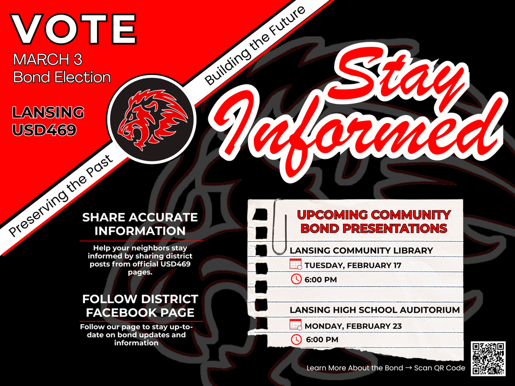 Stay Informed Graphic - notice of upcoming bond presentations