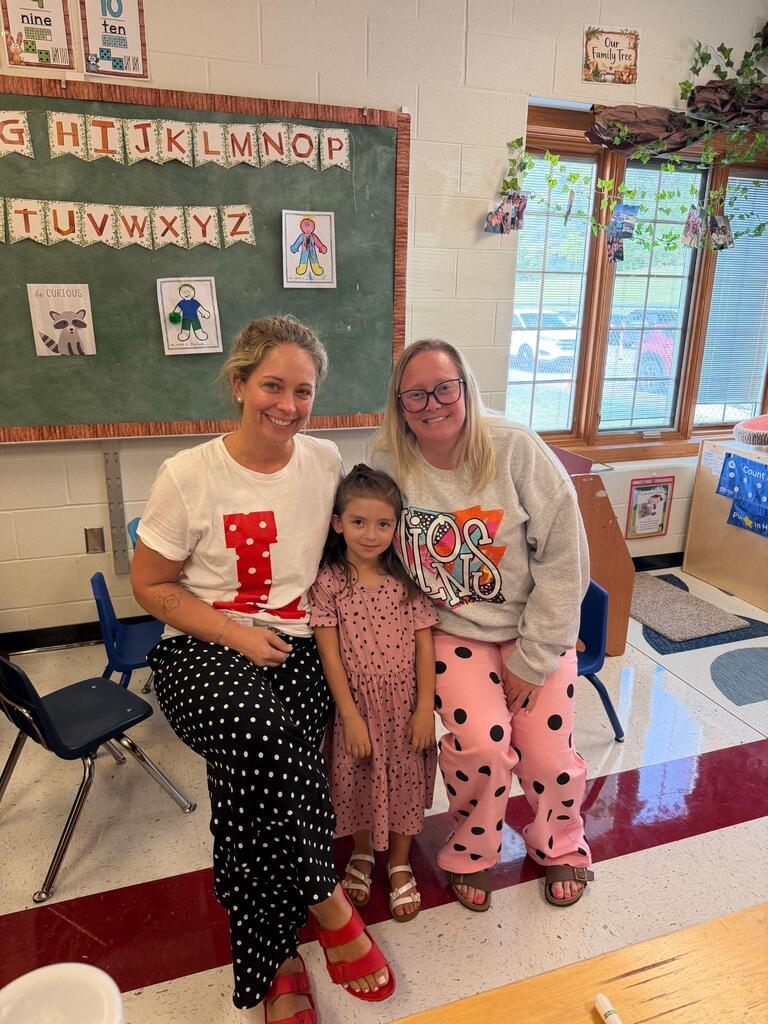 Preschoolers celebrating dot day in their classroom