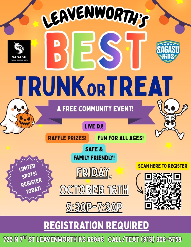 Leavenworth Best Trunk or Treat Flyer - October 16th