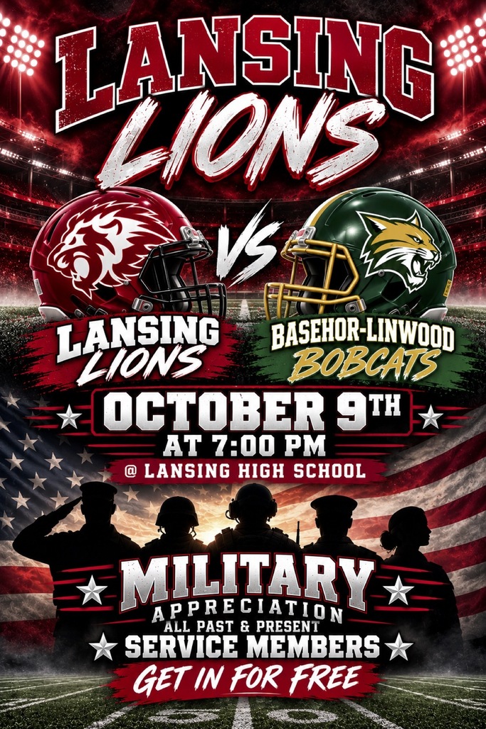 Lansing Lions Vs Basehor October 9th Military Appreciation. Service Members get in free