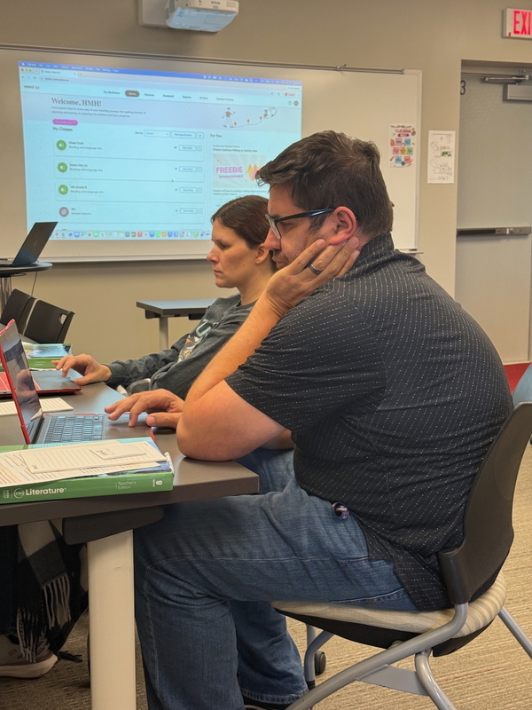 Staff learning during PD Day at elementary school