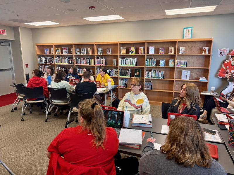 Staff learning during PD Day at elementary school