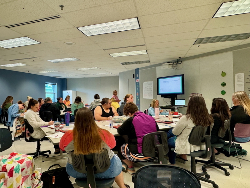 Staff learning during PD Day at elementary school