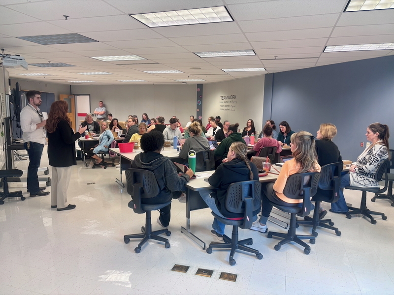 Staff learning during PD Day at elementary school