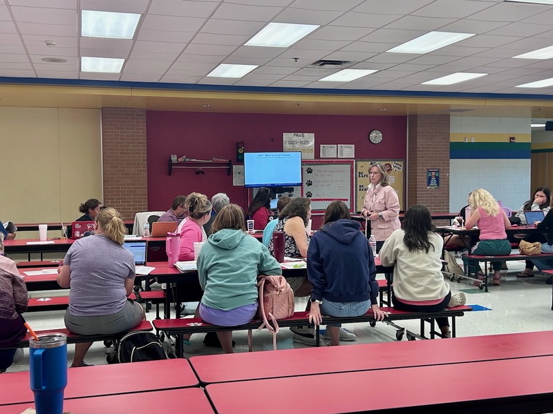 Staff learning during PD Day at elementary school