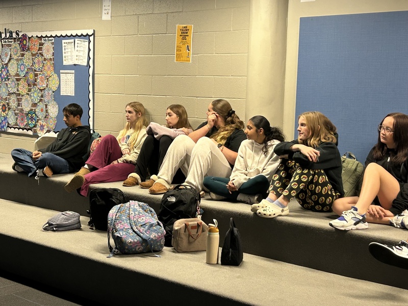 Students at career presentation
