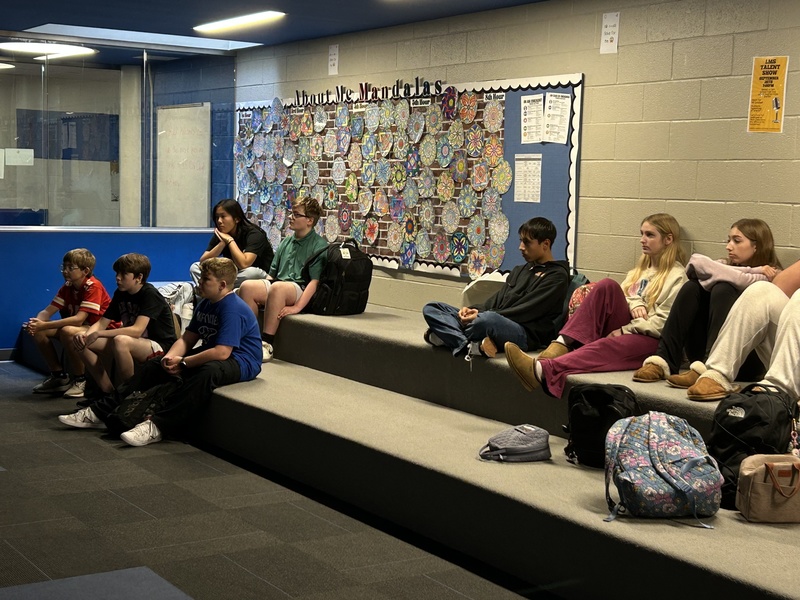 Students at career presentation
