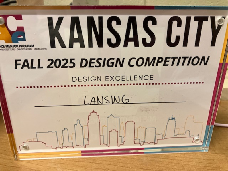 Lansing High School ACE Mentor Team Earns Design Excellence Award at KC Metro End-of-Year Presentations