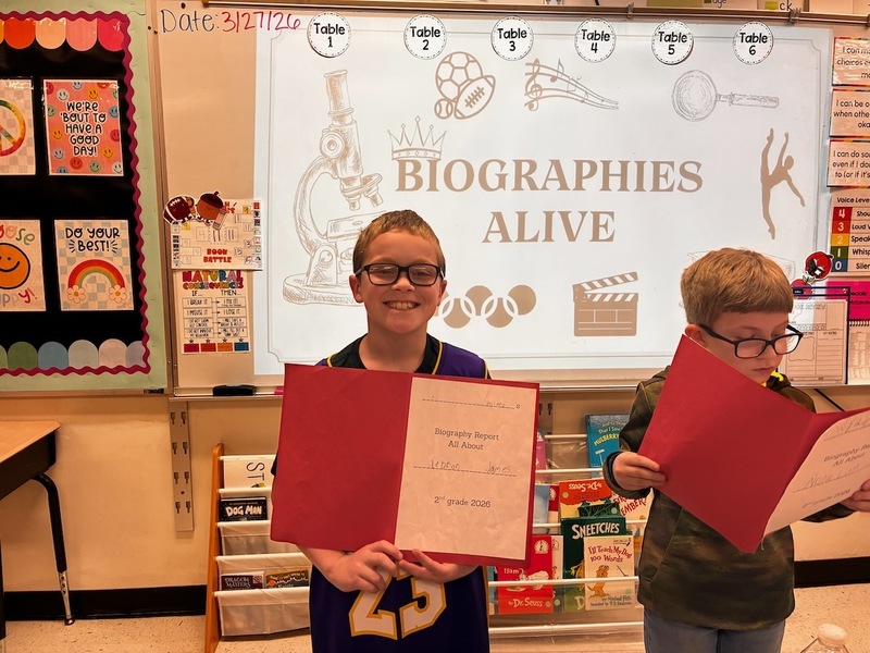 Second Graders Bring Famous Figures to Life with “Biographies Alive” Project
