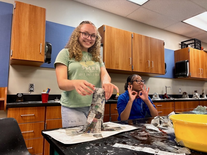 8th Grade Students Get Creative with Hands-On Volcano Science Project