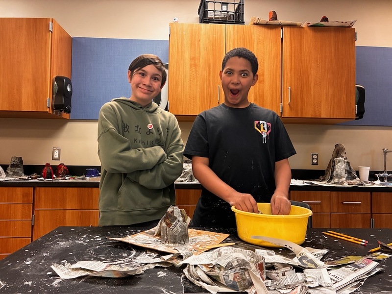 8th Grade Students Get Creative with Hands-On Volcano Science Project