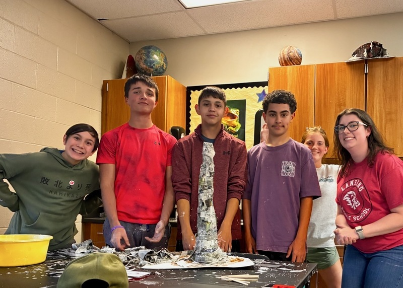 8th Grade Students Get Creative with Hands-On Volcano Science Project
