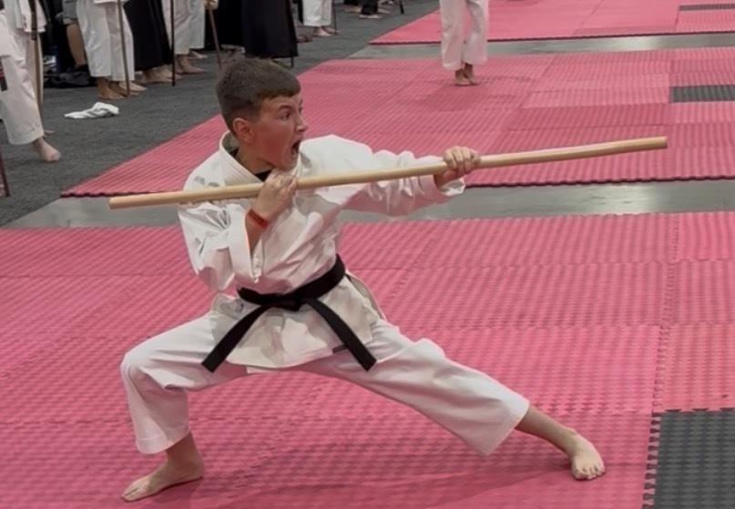 Brody Kosemba at a karate competition 