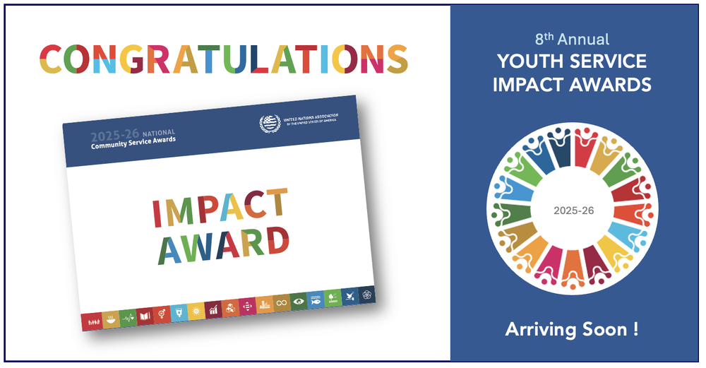 Graphic announcing LHS community impact awards