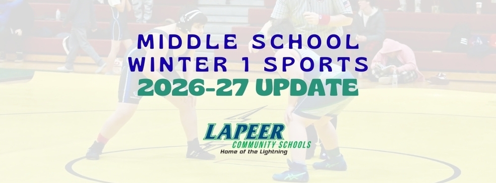 Lapeer middle school sports update winter 2026-27