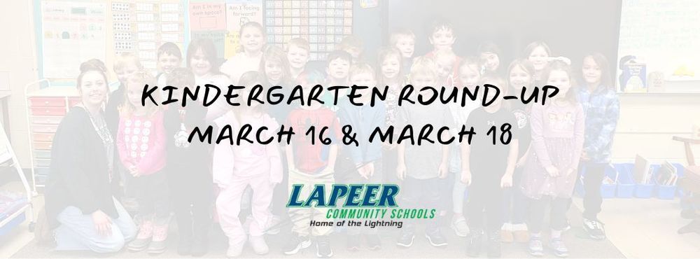Kindergarten Round-Up poster for LCS