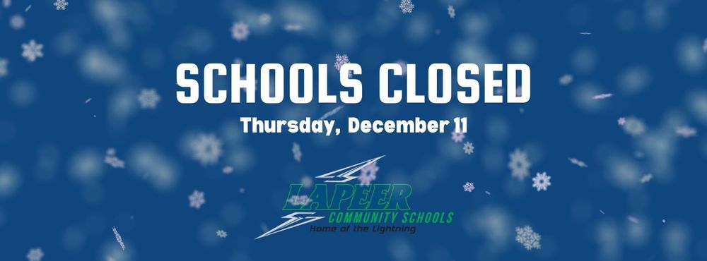 Lapeer schools closed December 11