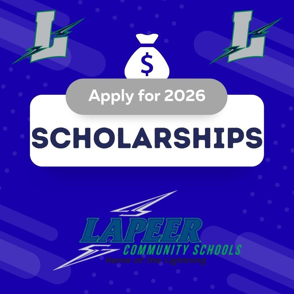Graphic that says to apply for 2026 scholarships