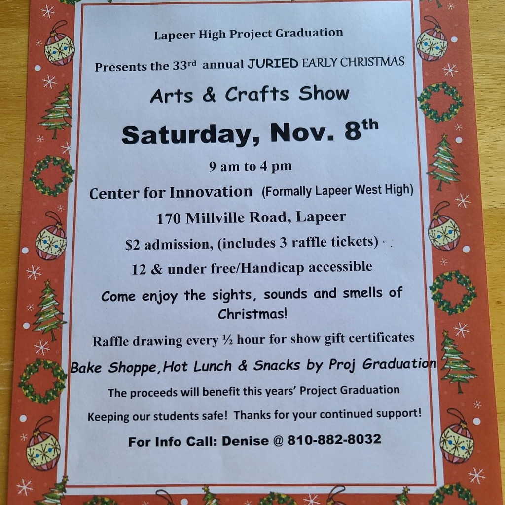 Craft show flyer for Project Graduation