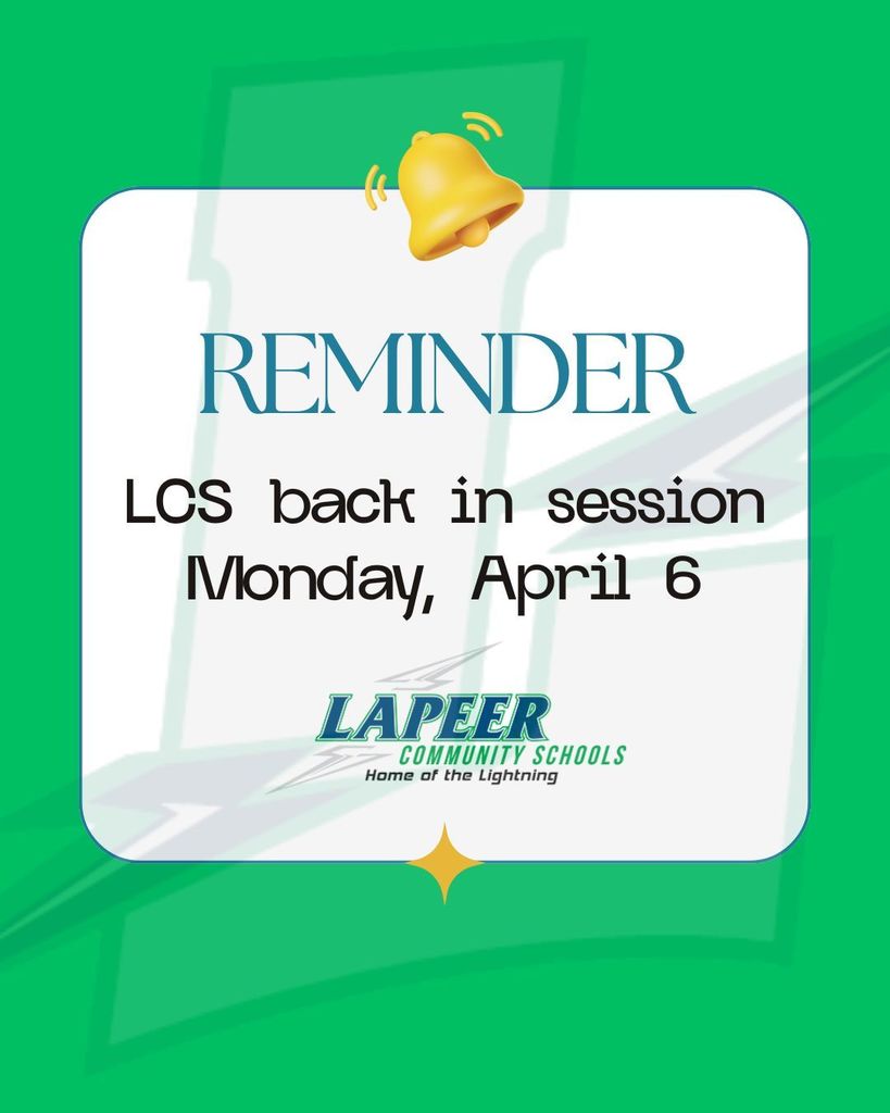 School back in session at LCS on April 6