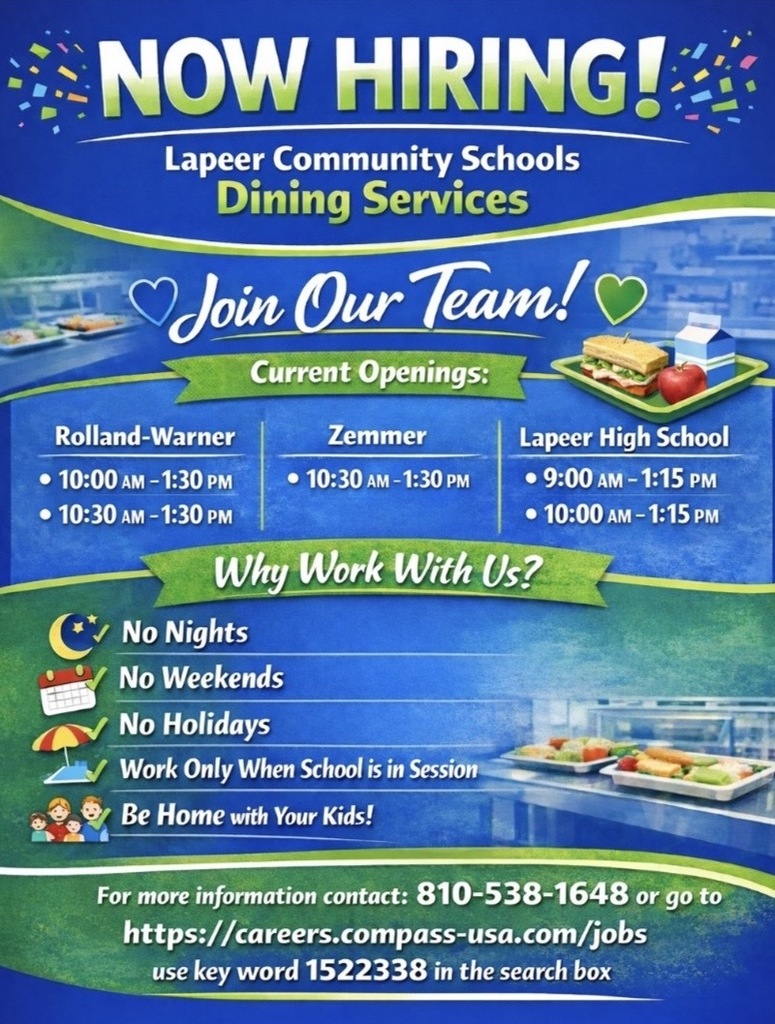 LCS now hiring for several dining services positions