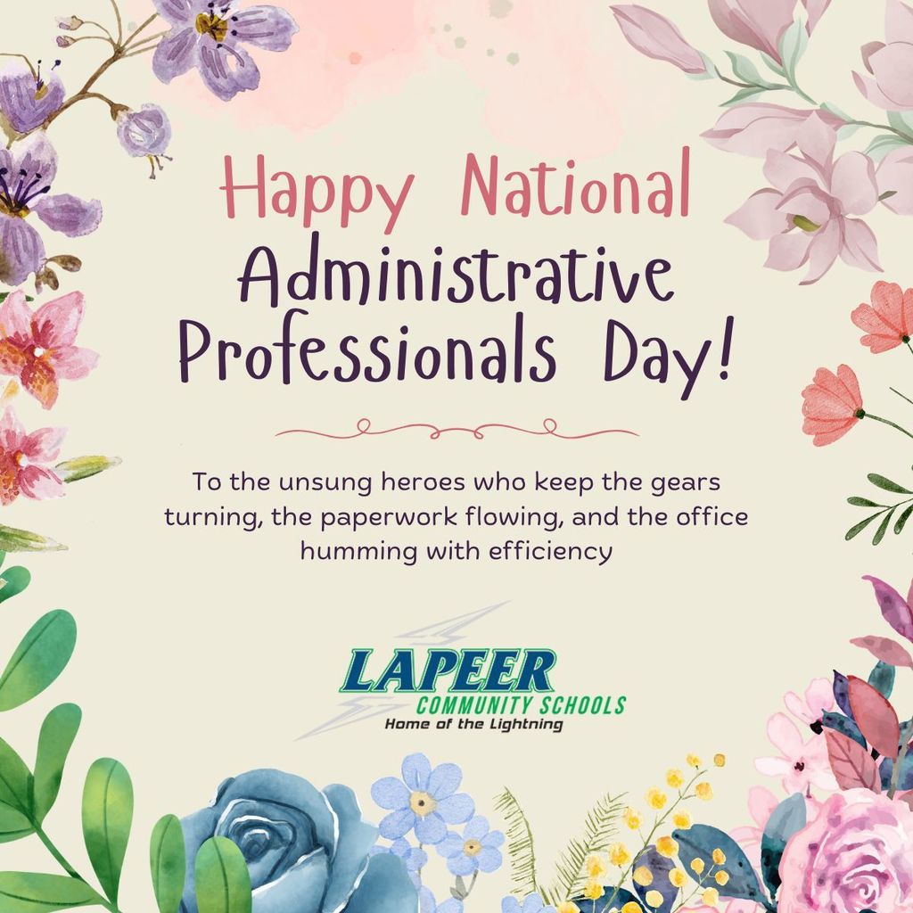 Graphic celebrating national administrative professionals day