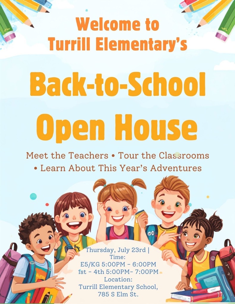 Graphic for tonight's open house at Turrill Elementary