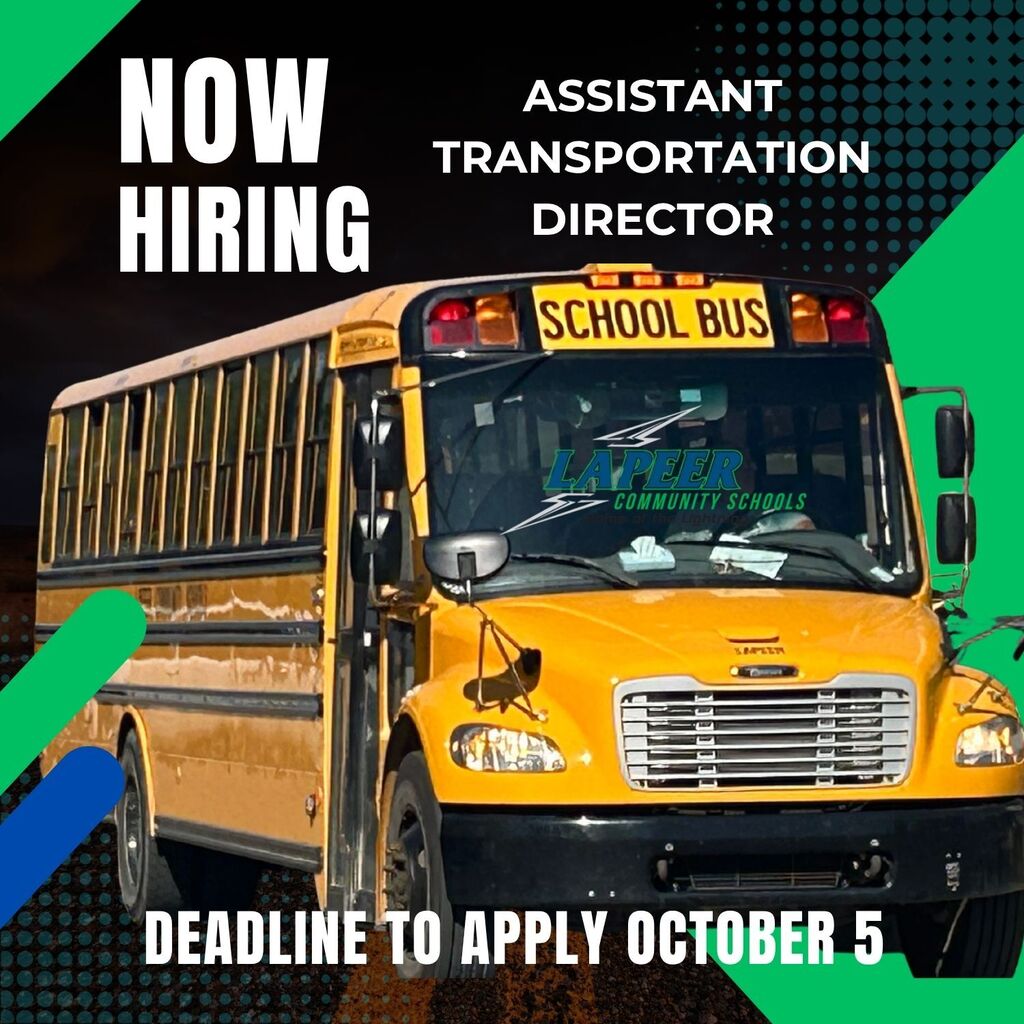 Graphic recruiting for new assistant transportation director at LCS