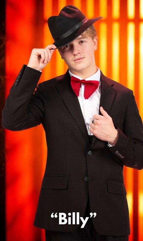 Griffyn Fenner as "Billy" in the play "Chicago: Teen Edition"