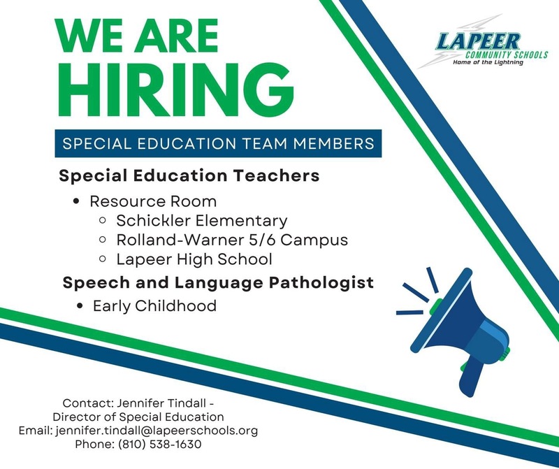 LCS is now hiring in the department of special education