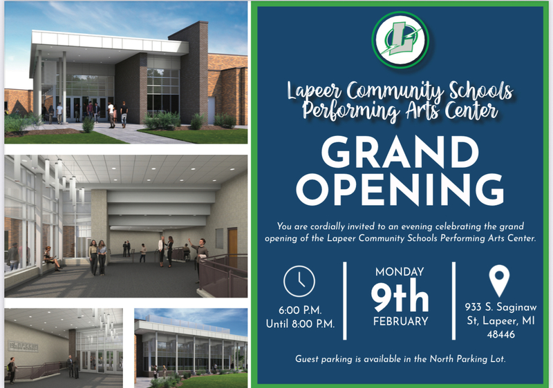 Save the date invite for LCS PAC Grand Opening