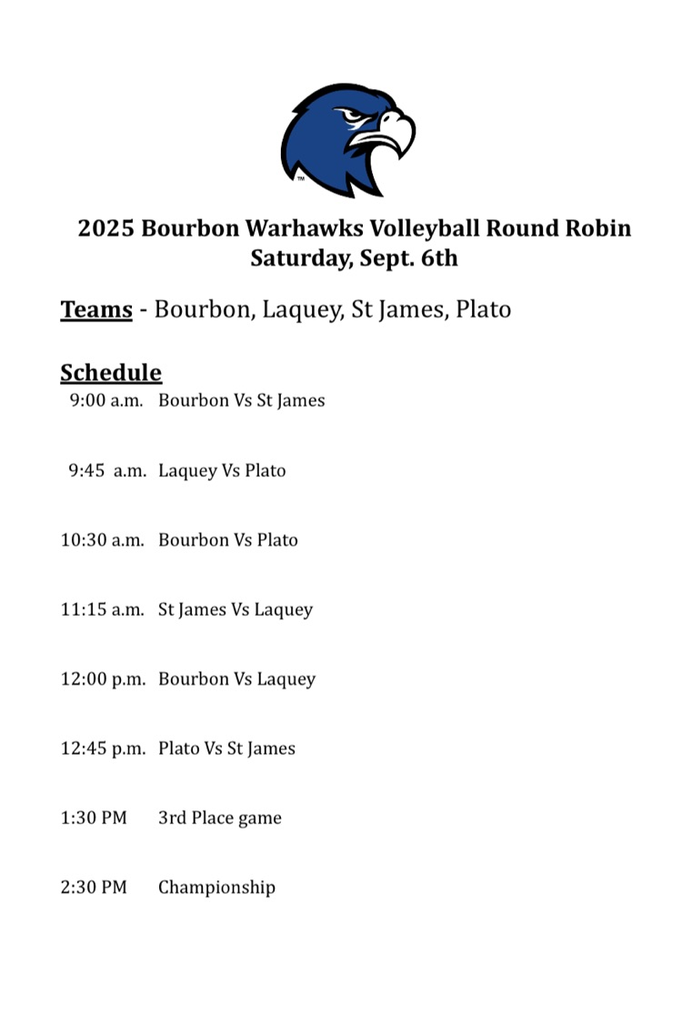 vb schedule