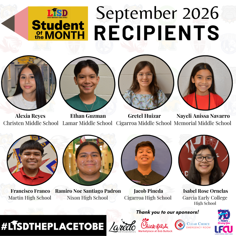 LISD Student of the Month for September  