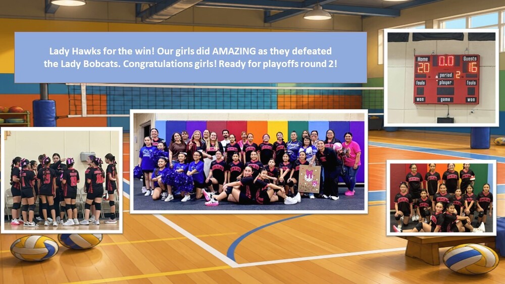 Lady Hawks for the win! Our girls did AMAZING as they defeated the Lady Bobcats. Congratulations girls! Ready for playoffs round 2!