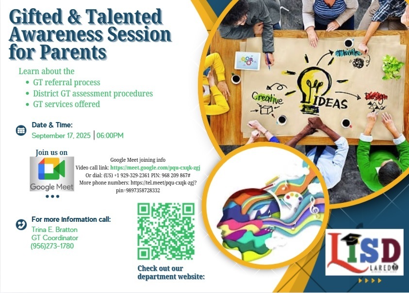 GT Parent Meeting Flyer
