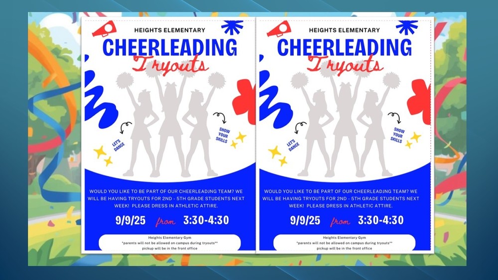 Cheerleading Tryouts - Sept. 9, 2025 - 3:30 - 4:30 