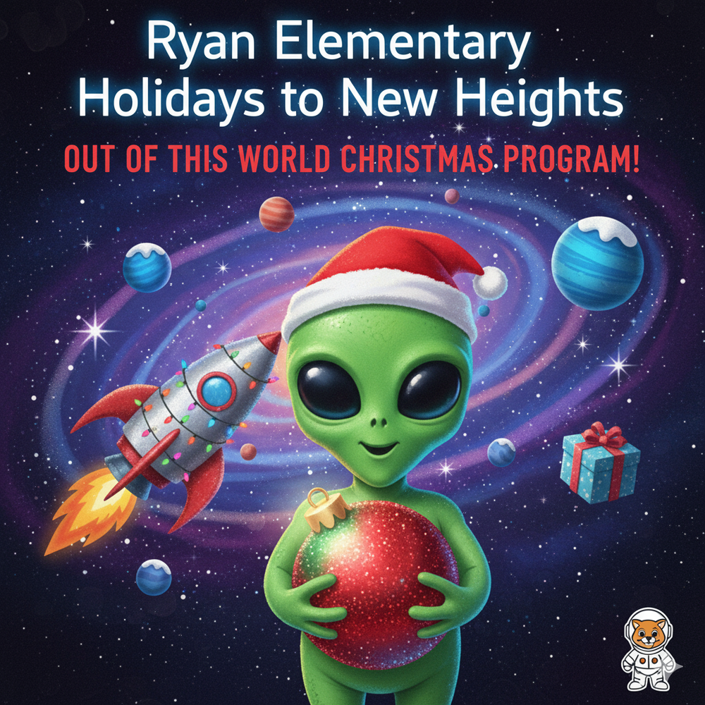 alien christmas flyer