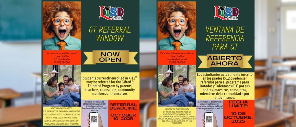 GT Referral Window Opens