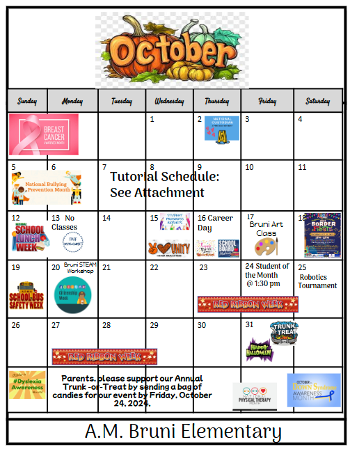 october cal