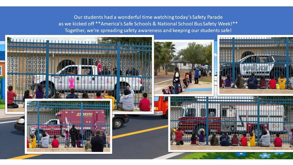 Our students had a wonderful time watching today’s Safety Parade as we kicked off **America’s Safe Schools & National School Bus Safety Week!**💛🚦 Together, we’re spreading safety awareness and keeping our students safe!