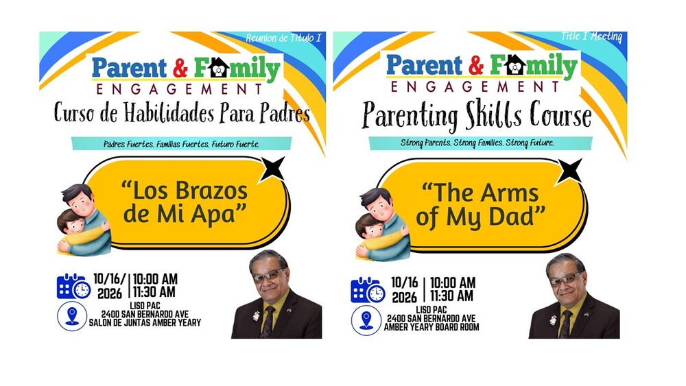 Parent & Family Engagement Course - October 16, 2026 at LISD PAC
